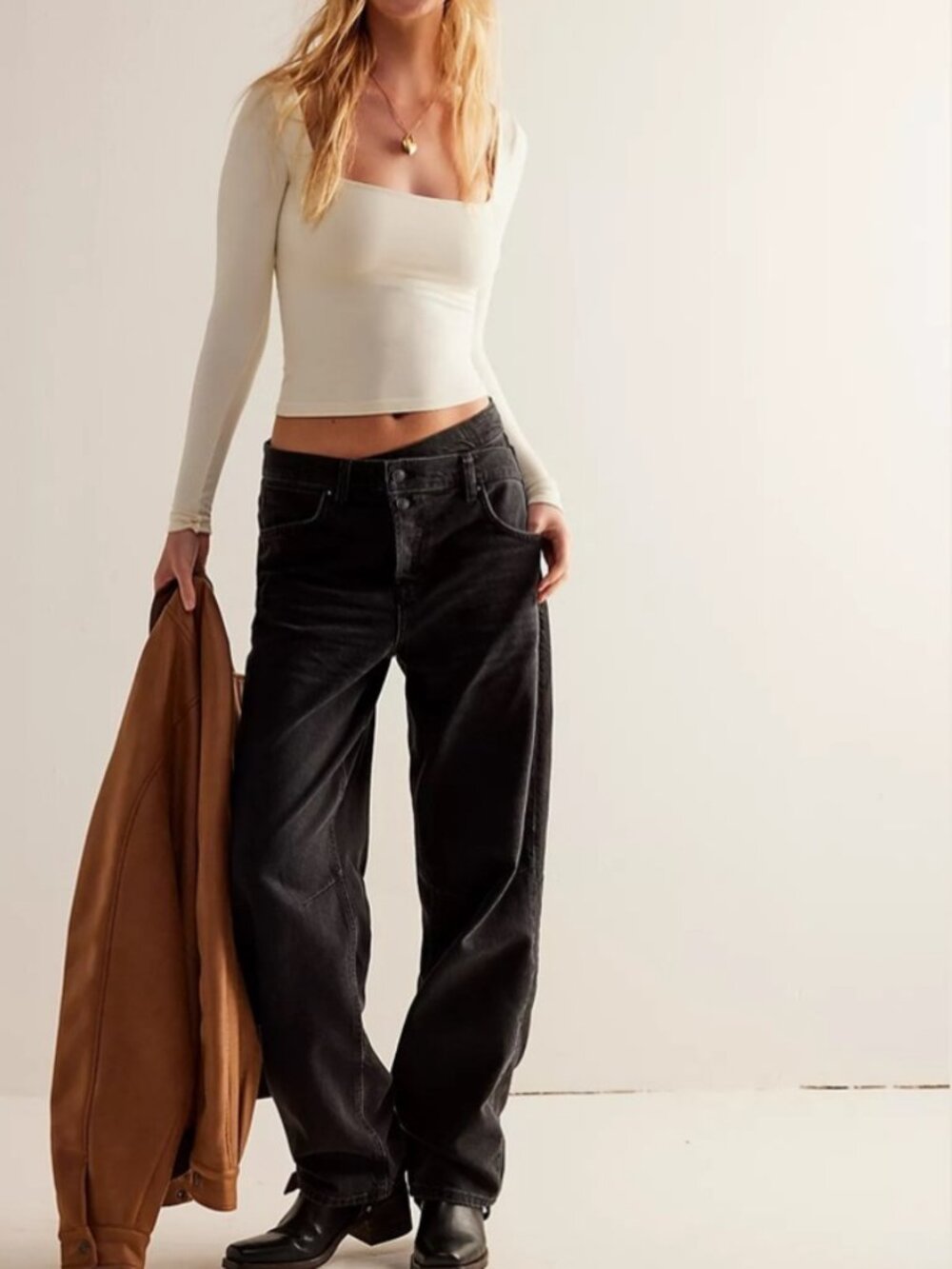 Free People Jeans We The Free Crossroads Mid Rise Slim Straight